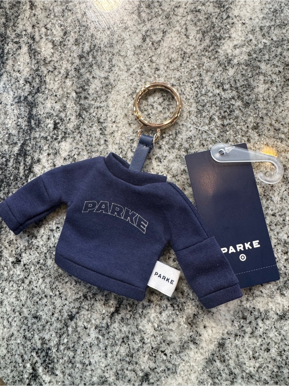PARKE Navy Mini Sweatshirt Keychain & Card Holder